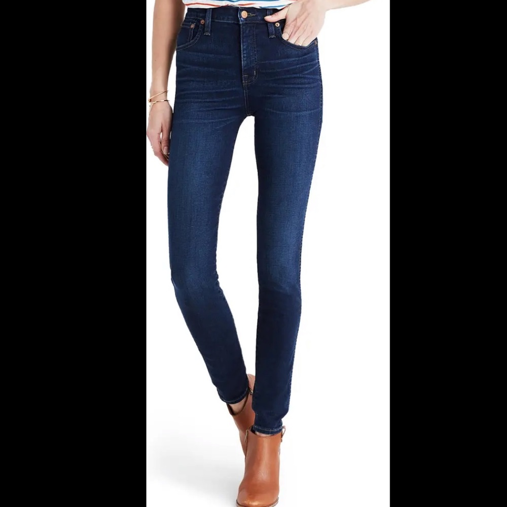 Madewell High Rise Skinny Jean Dark Denim